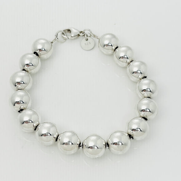 7.75" Tiffany & Co HardWear Ball Bracelet in Silver 10mm Bead Size Medium