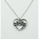 16" Tiffany Enchant Heart Filigree Pendant Necklace in Silver-2