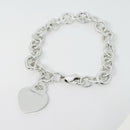 8.5" Large Tiffany & Co I LOVE YOU Notes Heart Script Charm Bracelet in Silver-5