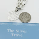 8.5" Large Tiffany & Co I LOVE YOU Notes Heart Script Charm Bracelet in Silver-6