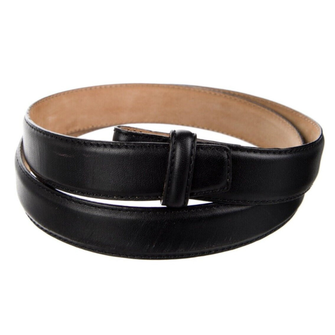 Tiffany Black Leather Mens Belt Size 34 - 0
