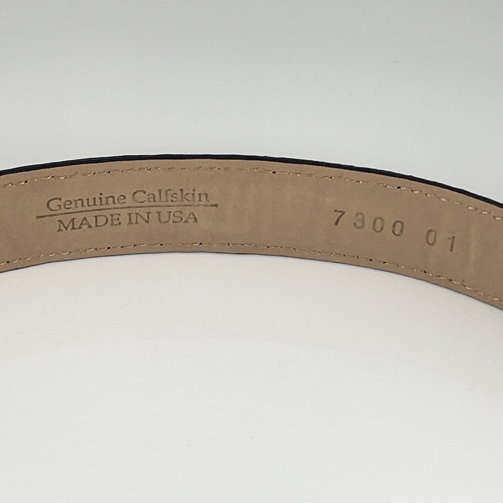 Tiffany Black Leather Mens Belt Size 34