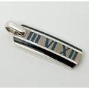 Tiffany Atlas Necklace Bar Pendant in Black Enamel Titanium and Sterling Silver-2