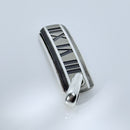 Tiffany Atlas Necklace Bar Pendant in Black Enamel Titanium and Sterling Silver-5