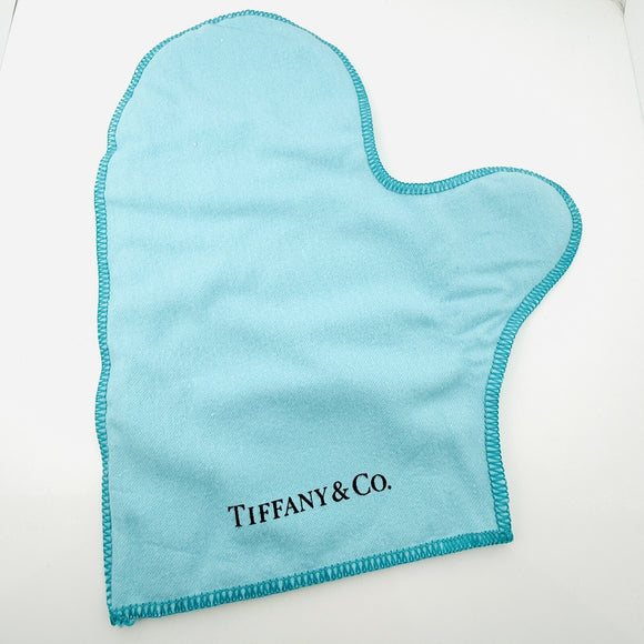 Tiffany Blue Polishing Cloth Mitt Sterling Silver Anti-tarnish Tarnish Remover