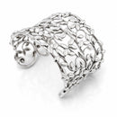 6.5" Tiffany & Co. Olive Leaf Wide Cuff Bracelet  by Paloma Picasso in Silver-3