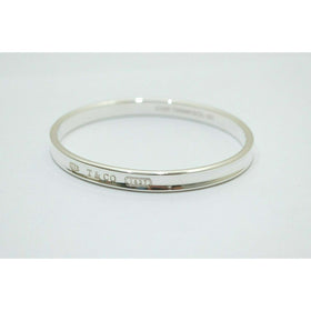 Large 7.75" Tiffany & Co 1837 Oval Bangle Bracelet in Sterling Silver - 0