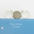 Tiffany T Square Wire Smile Medium 0.90" Hoop Earrings in Silver-2