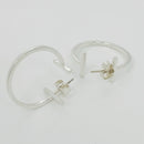 Tiffany T Square Wire Smile Medium 0.90" Hoop Earrings in Silver-3