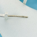 Tiffany T Square Wire Smile Medium 0.90" Hoop Earrings in Silver-6