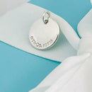 Tiffany Silver Letter D Alphabet Initial Round Circle Notes Charm Pendant-3