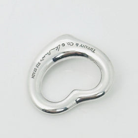 Tiffany Elsa Peretti Mini Small Open Heart Pendant Charm in Sterling Silver - 0