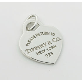 Return to Tiffany Small Heart Tag Pendant or Charm in Sterling Silver - 0