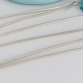 34" Tiffany & Co Sterling Silver Men's Unisex Snake Chain Necklace - 0