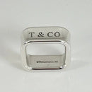 Size 4.5 Tiffany 1837 Square Ring in Sterling Silver Unisex Mens-3