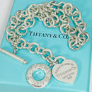 16.5" Please Return to Tiffany & Co Heart Tag Toggle Necklace in Silver-1