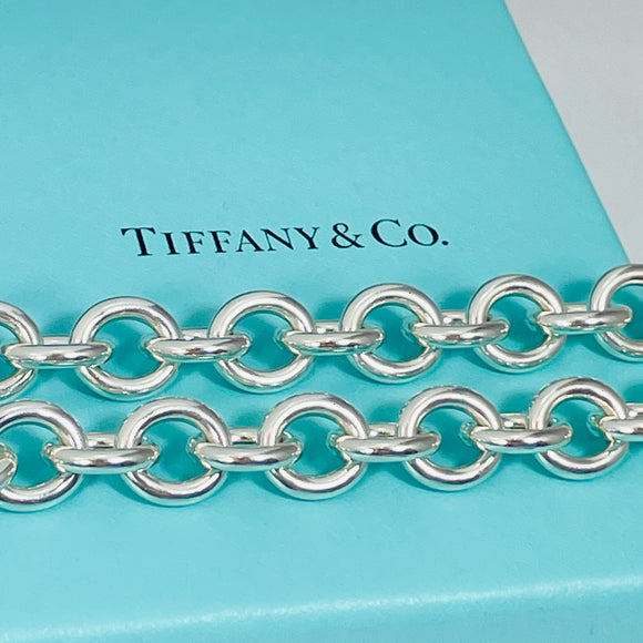 16.5" Please Return to Tiffany & Co Heart Tag Toggle Necklace in Silver