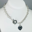 16.5" Please Return to Tiffany & Co Heart Tag Toggle Necklace in Silver-2