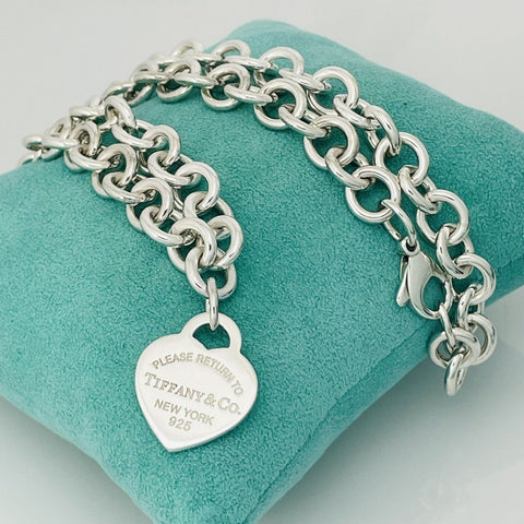 18" Please Return To Tiffany & Co Heart Tag Necklace in Sterling Silver - 0