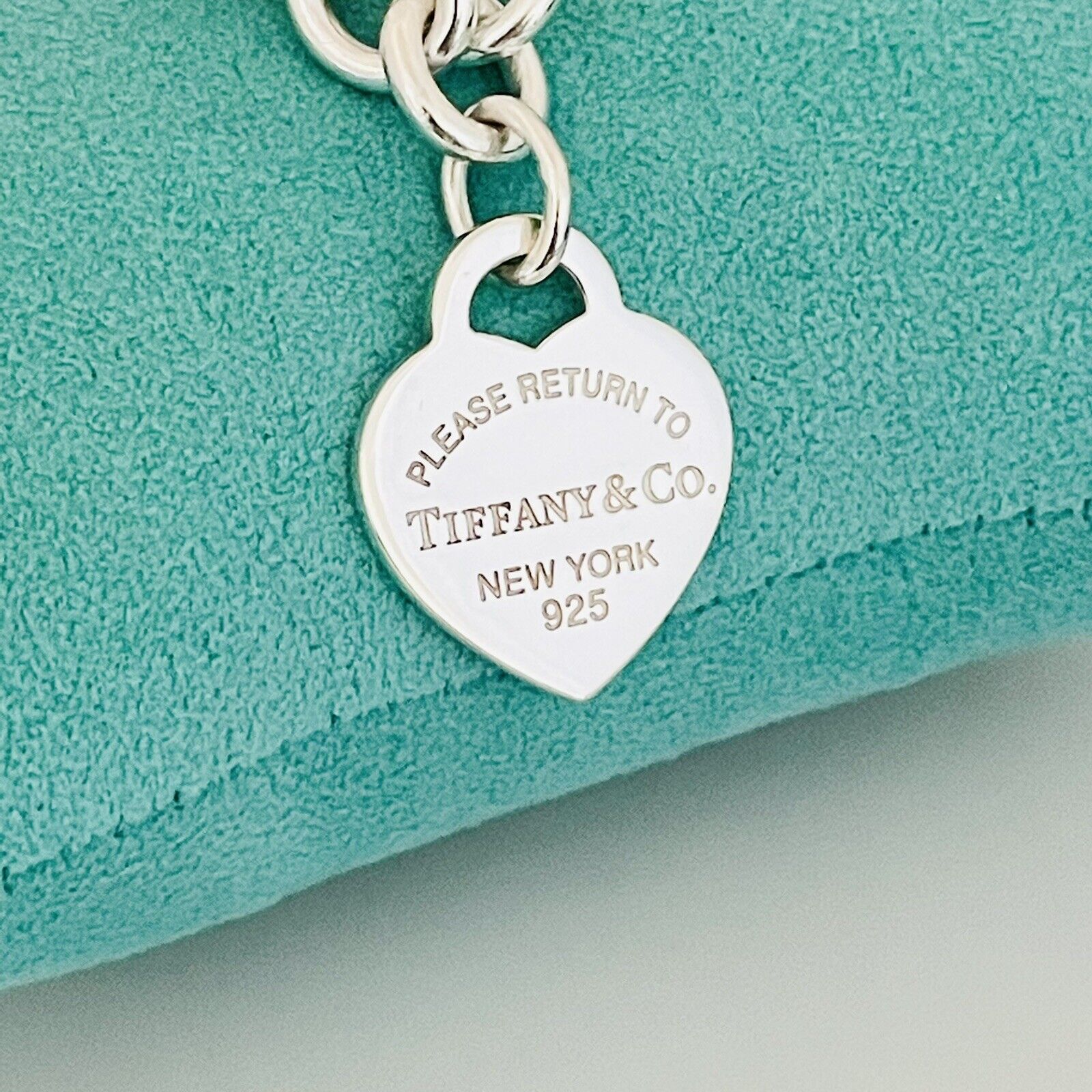 18" Please Return To Tiffany & Co Heart Tag Necklace in Sterling Silver