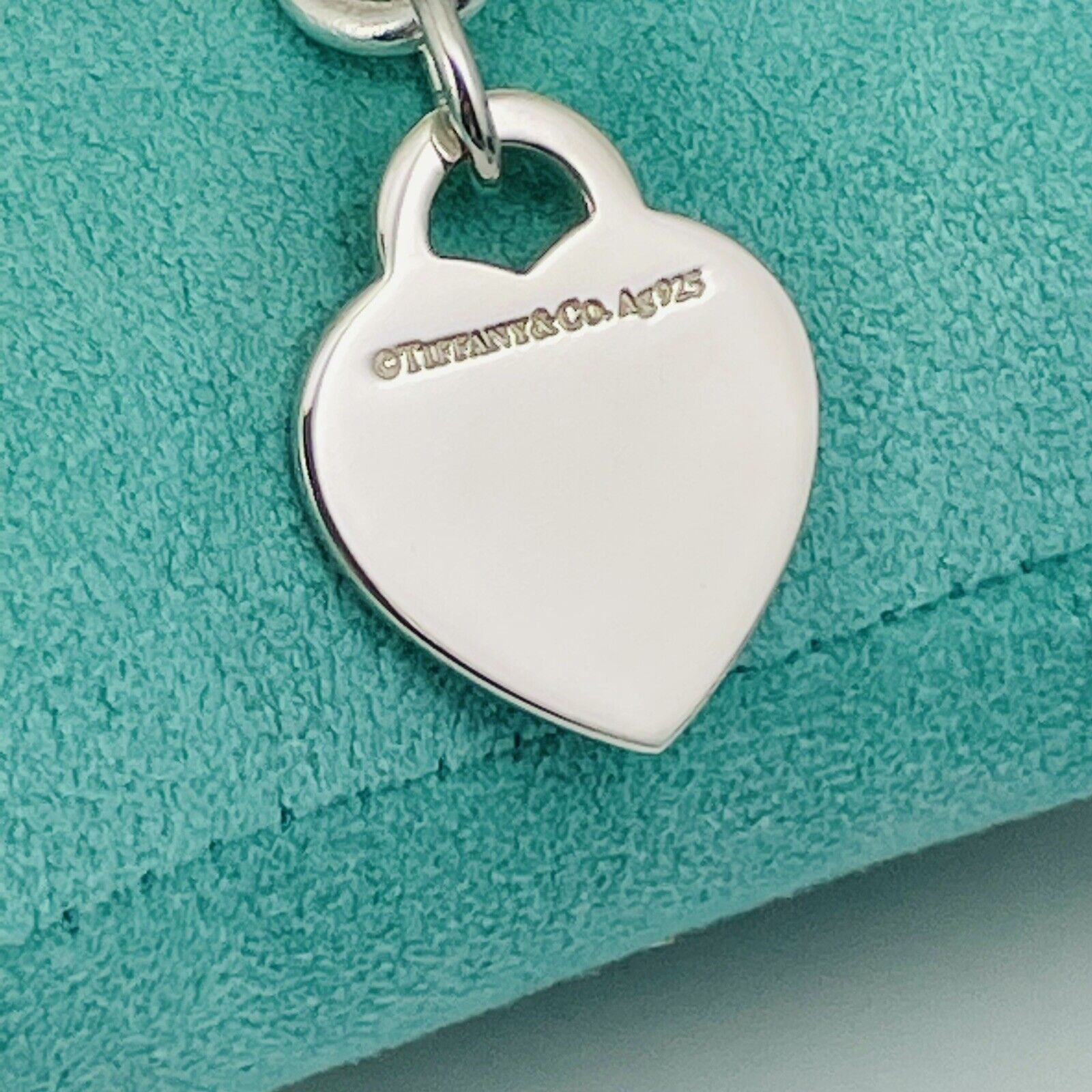 18" Please Return To Tiffany & Co Heart Tag Necklace in Sterling Silver