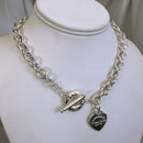 18" Please Return to Tiffany & Co Heart Tag Toggle Necklace in Silver-1