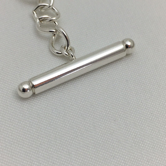 18" Please Return to Tiffany & Co Heart Tag Toggle Necklace in Silver
