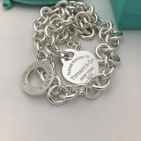 18" Please Return to Tiffany & Co Heart Tag Toggle Necklace, New Version - 0