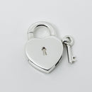 Tiffany & Co Clip Heart Key Keyhole Padlock Charm or Pendant in Sterling Silver-1
