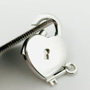 Tiffany & Co Clip Heart Key Keyhole Padlock Charm or Pendant in Sterling Silver-2