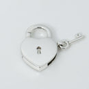 Tiffany & Co Clip Heart Key Keyhole Padlock Charm or Pendant in Sterling Silver-3