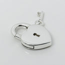 Tiffany & Co Clip Heart Key Keyhole Padlock Charm or Pendant in Sterling Silver-5