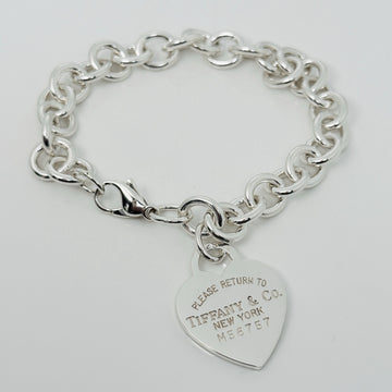 8.5" Large Please Return to Tiffany & Co New York Large Heart Tag Charm Bracelet