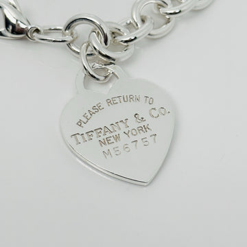 8.5" Large Please Return to Tiffany & Co New York Large Heart Tag Charm Bracelet - 0