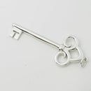 Tiffany T Fleur de Lis Key Pendant in Sterling Silver Size Large 2.4"-3