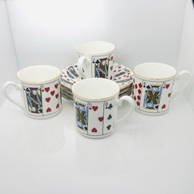 1 Set Tiffany & Co Espresso Expresso Demitasse Cup Poker Playing Cards Deck Game - 0