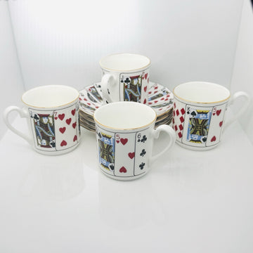 1 Set Tiffany & Co Espresso Expresso Demitasse Cup Poker Playing Cards Deck Game - 0