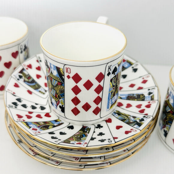 1 Set Tiffany & Co Espresso Expresso Demitasse Cup Poker Playing Cards Deck Game