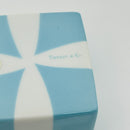 2" Small Tiffany Blue Gift Box White Porcelain Bone China Trinket Jewelry-5