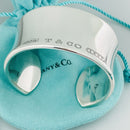 Small 6" Tiffany & Co 1837 Extra Wide Cuff Bracelet in Sterling Silver-12