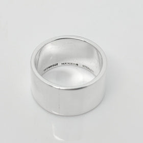 Size 7 Tiffany & Co Vintage Plain Wide Ring Band in Sterling Silver
