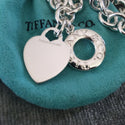 16.5" Tiffany & Co Silver Classic Blank Heart Tag TOggle Necklace in Silver - 2