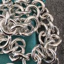 16.5" Tiffany & Co Silver Classic Blank Heart Tag TOggle Necklace in Silver-5