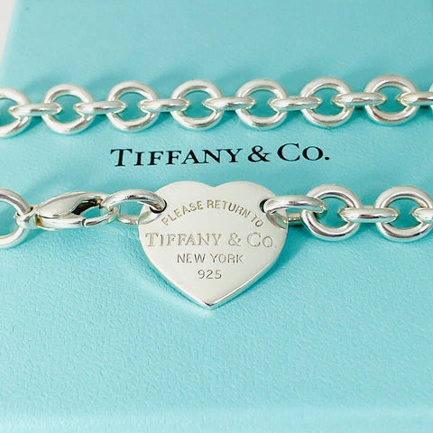 18" Please Return to Tiffany Large Heart Tag Choker Necklace