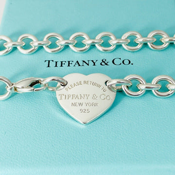16.5" Please Return to Tiffany Large Heart Tag Choker Center Necklace