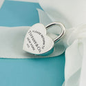 Please Return to Tiffany Heart Charm Padlock Lock or Pendant in Sterling Silver - 1