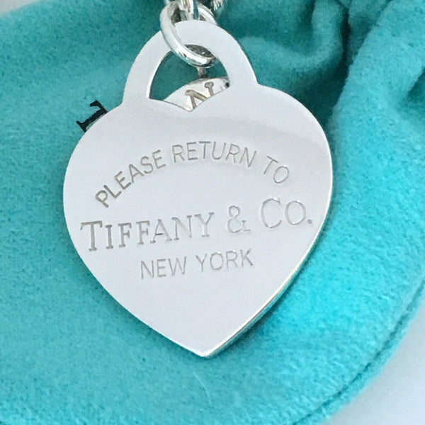 RARE 18" Please Return to Tiffany Jumbo Large Heart Tag Toggle Necklace - 3