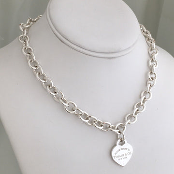 16" Please Return To Tiffany & Co New York Heart Tag Necklace in Silver - 0