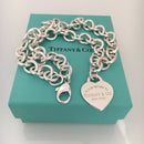 16" Please Return To Tiffany & Co New York Heart Tag Necklace in Silver-3