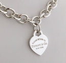 16" Please Return To Tiffany & Co New York Heart Tag Necklace in Silver-1